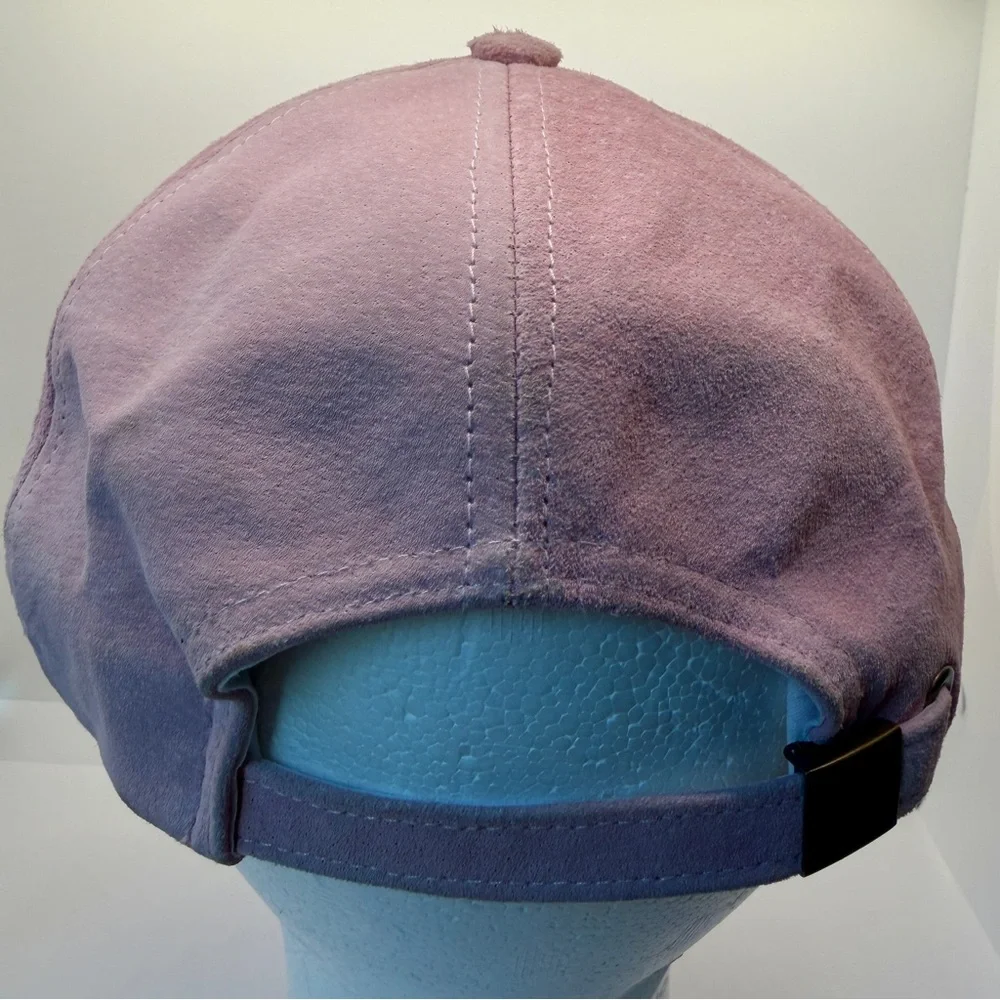 Olive & Pique Pink Leather Suede‎ Plain Newsboy Baseball Cap Hat One Size Barbie